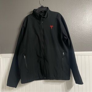 Tesla Men's Black Jacket with Red Logo